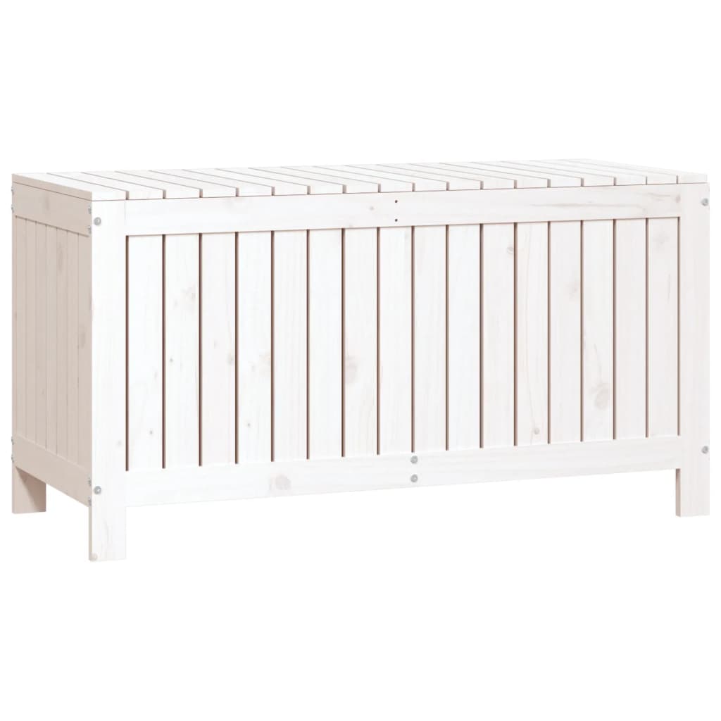 vidaXL Garden Storage Box White 115x49x60 cm Solid Wood Pine