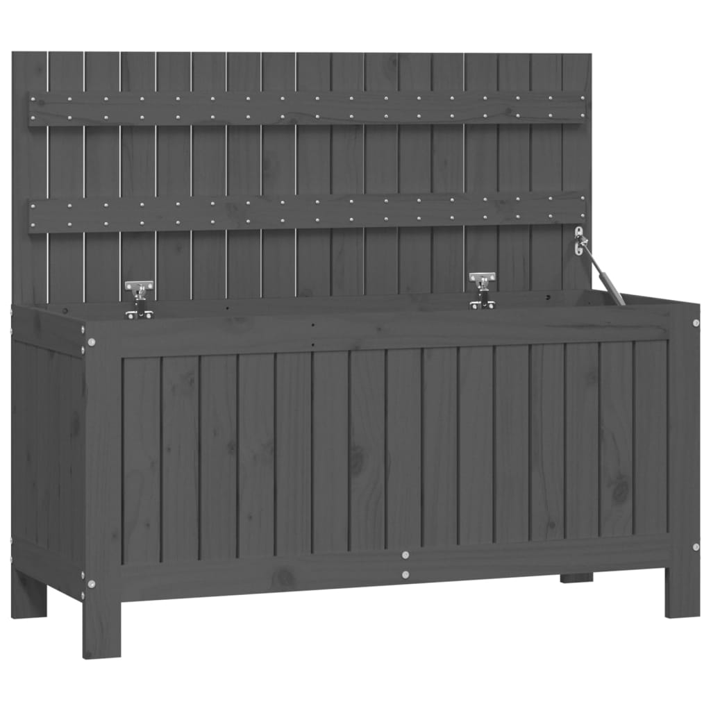 vidaXL Garden Storage Box Grey 115x49x60 cm Solid Wood Pine