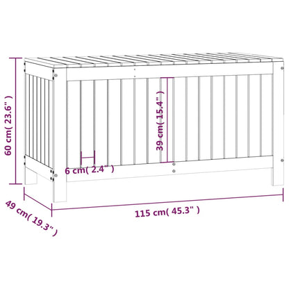 vidaXL Garden Storage Box Grey 115x49x60 cm Solid Wood Pine