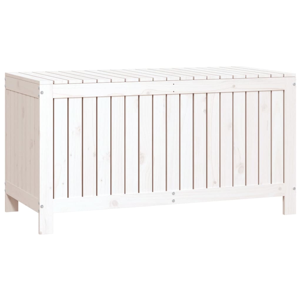 vidaXL Garden Storage Box White 121x55x64 cm Solid Wood Pine