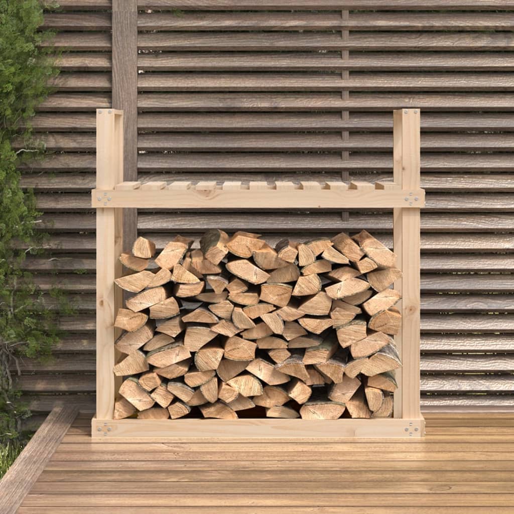 vidaXL Firewood Rack 110x35x108,5 cm Solid Wood Pine