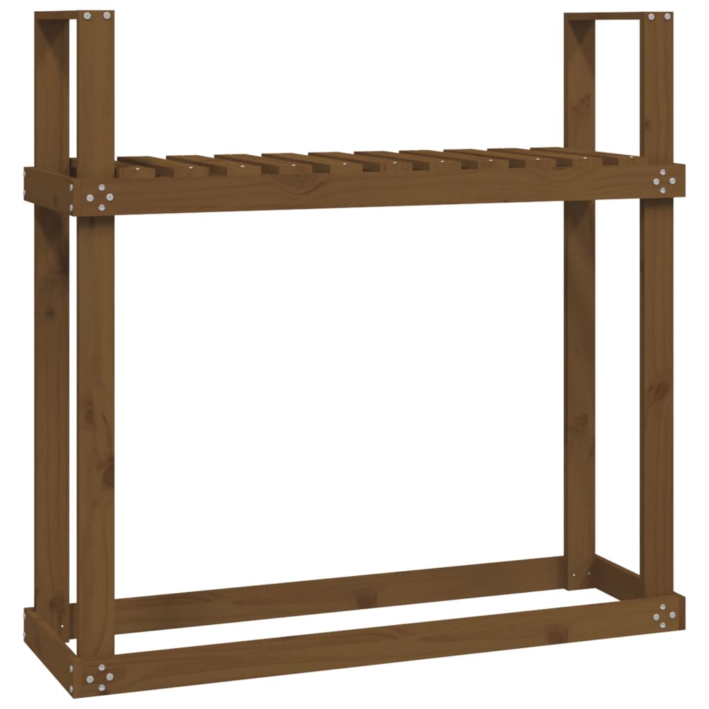 vidaXL Firewood Rack Honey Brown 110x35x108,5 cm Solid Wood Pine