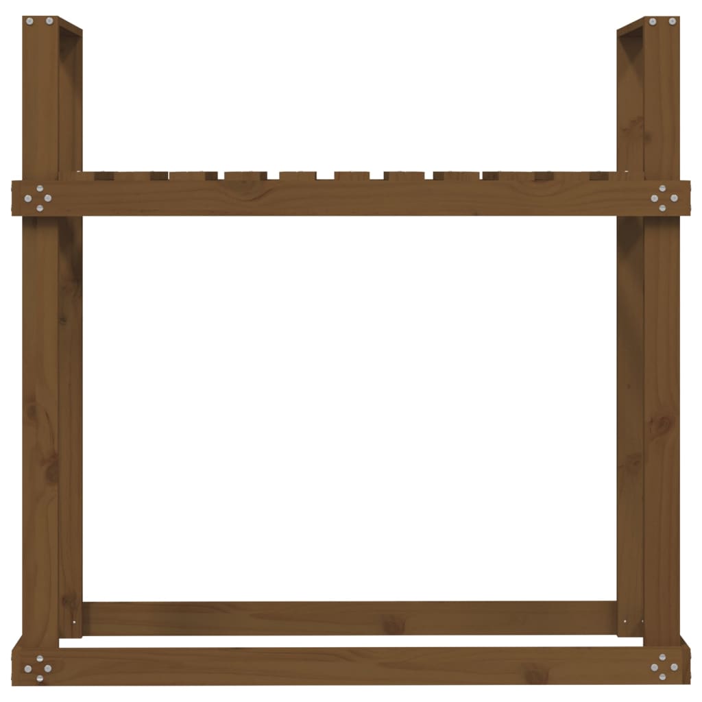 vidaXL Firewood Rack Honey Brown 110x35x108,5 cm Solid Wood Pine