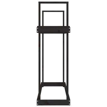 vidaXL Firewood Rack Black 110x35x108,5 cm Solid Wood Pine