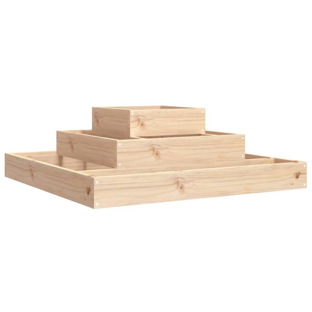 vidaXL Planter 80x80x27 cm Solid Wood Pine