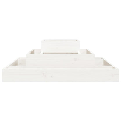 vidaXL Planter White 80x80x27 cm Solid Wood Pine