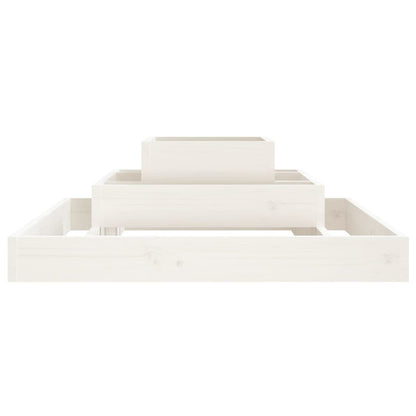 vidaXL Planter White 80x80x27 cm Solid Wood Pine