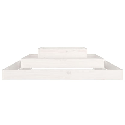 vidaXL Planter White 110x110x27 cm Solid Wood Pine