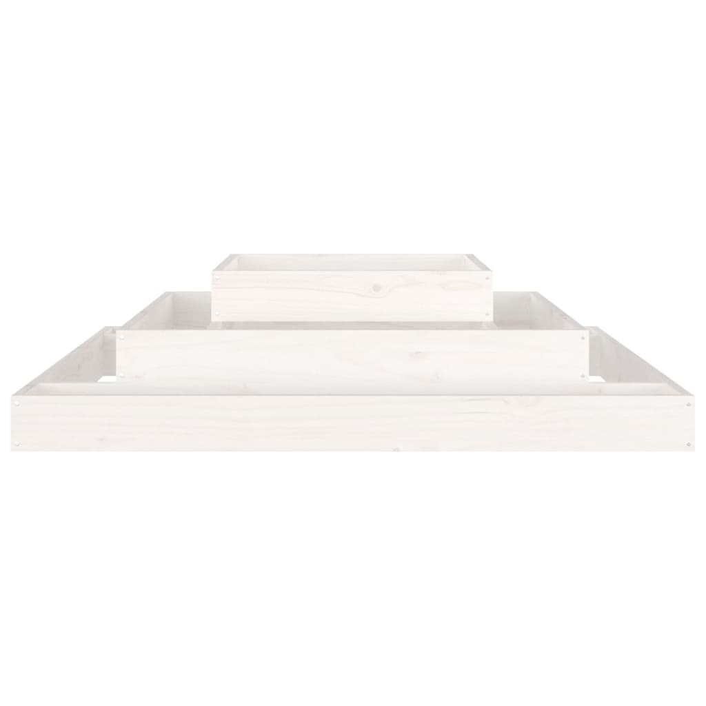 vidaXL Planter White 110x110x27 cm Solid Wood Pine