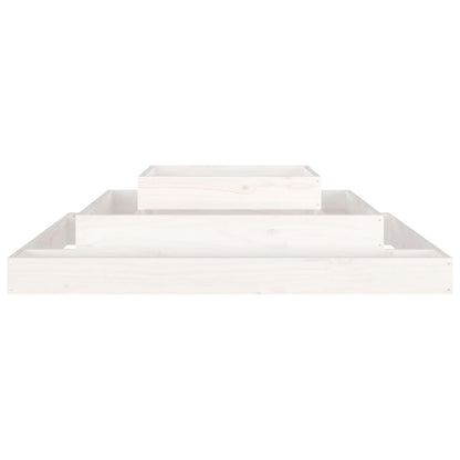vidaXL Planter White 110x110x27 cm Solid Wood Pine