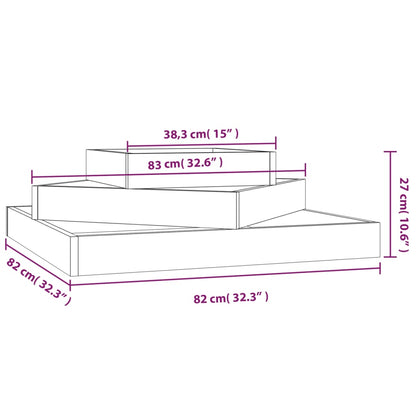 vidaXL Planter 83x83x27 cm Solid Wood Pine