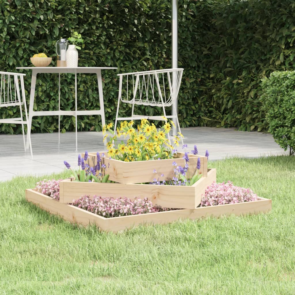 vidaXL Planter 83x83x27 cm Solid Wood Pine