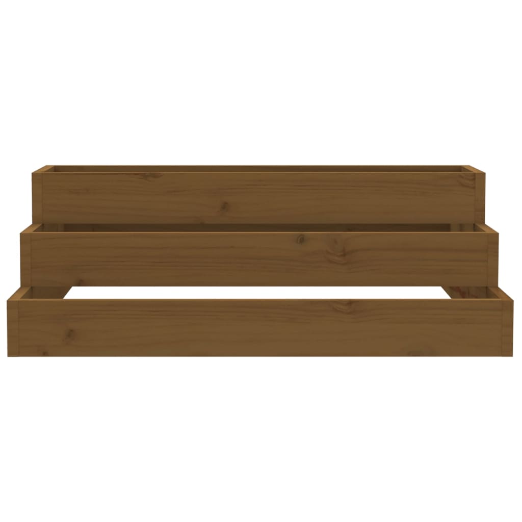 vidaXL Planter Honey Brown 80x80x27 cm Solid Wood Pine