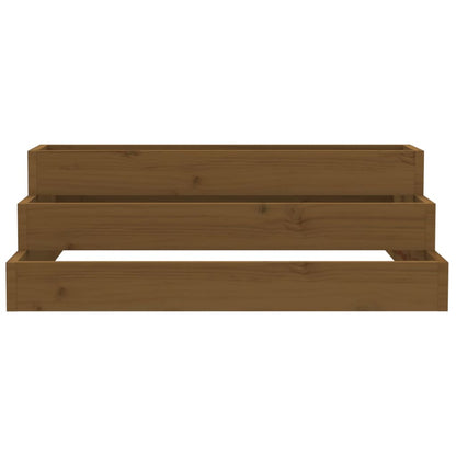 vidaXL Planter Honey Brown 80x80x27 cm Solid Wood Pine