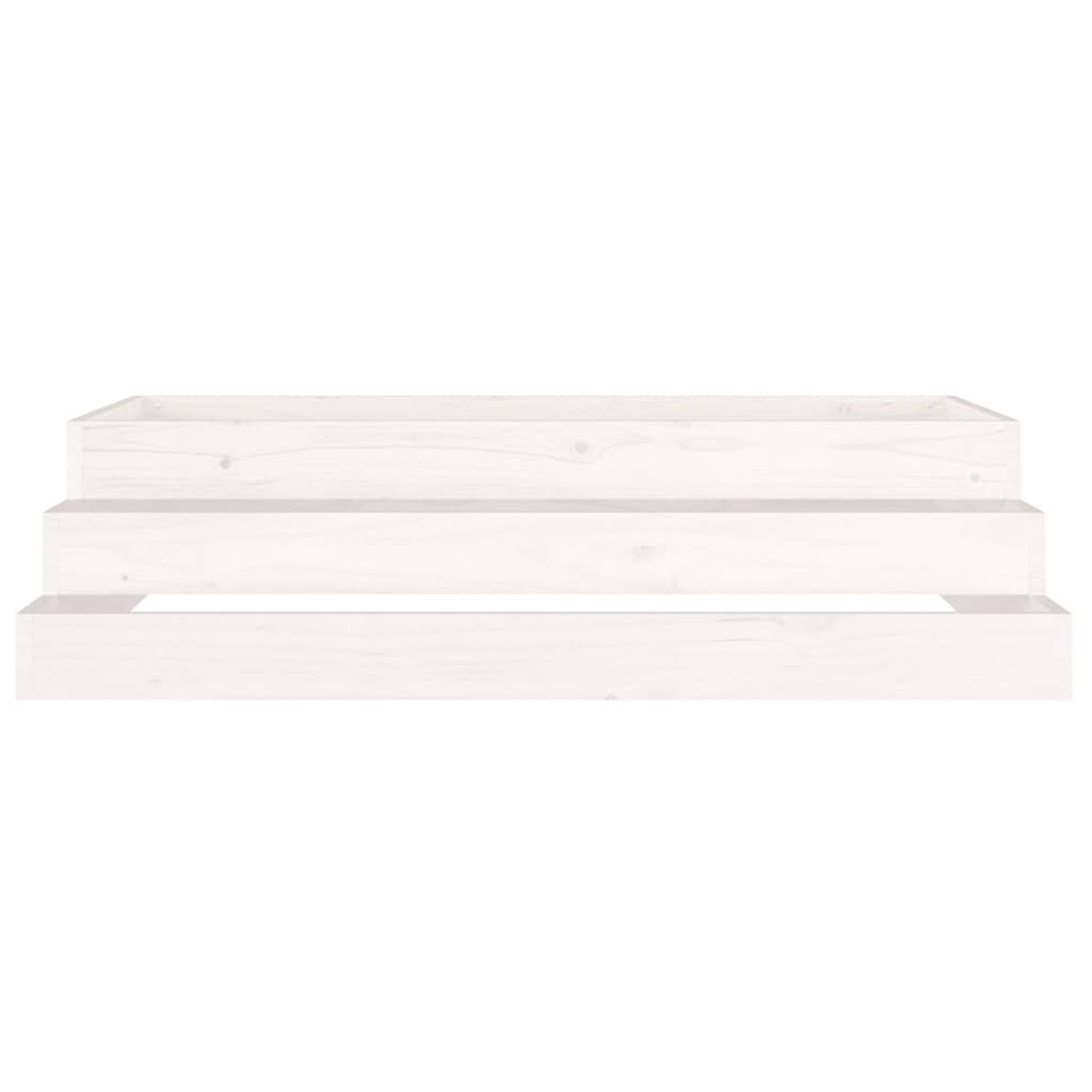 vidaXL Planter White 110x110x27 cm Solid Wood Pine