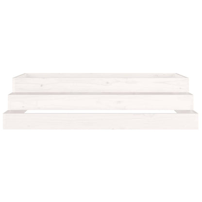 vidaXL Planter White 110x110x27 cm Solid Wood Pine