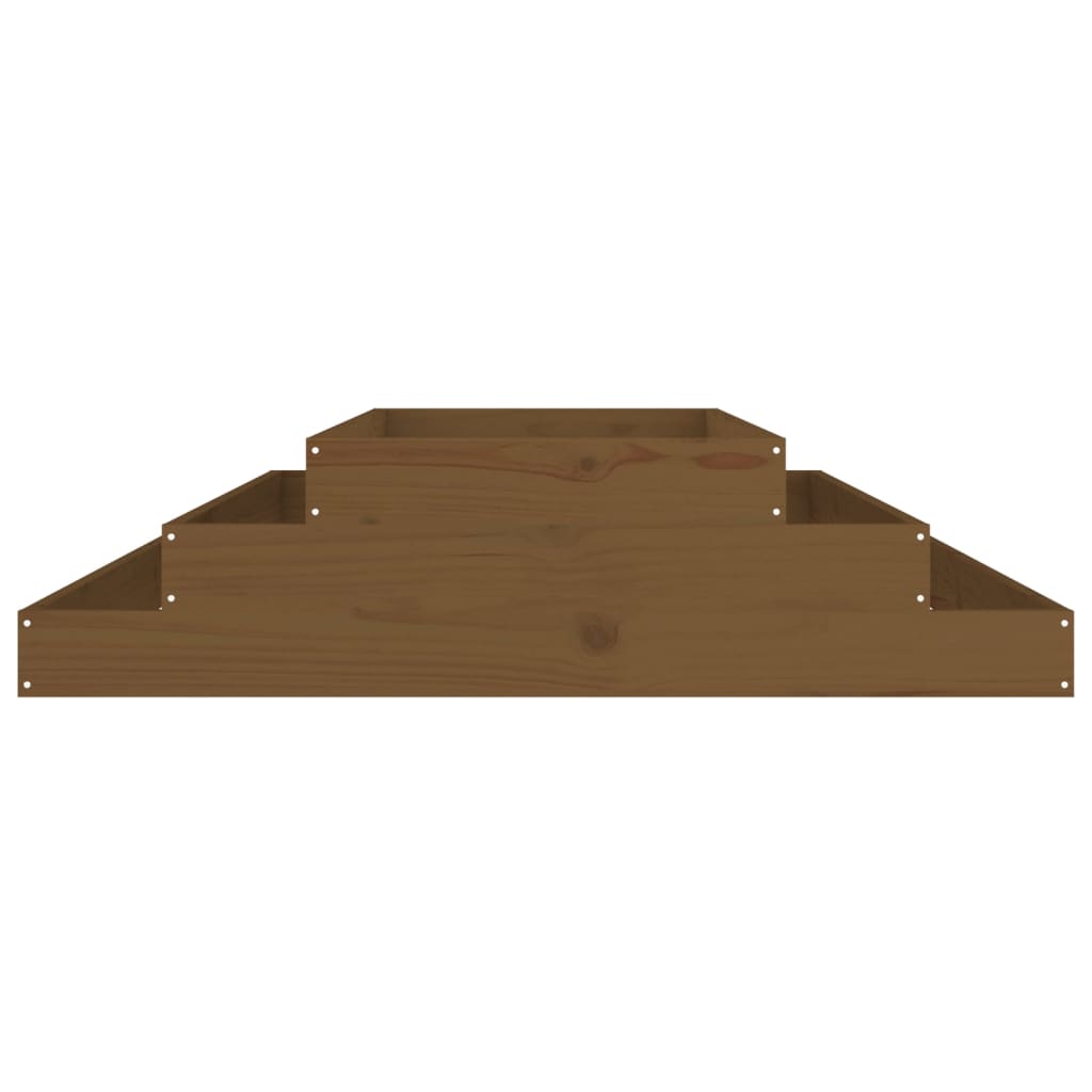 vidaXL Planter Honey Brown 110x110x27 cm Solid Wood Pine