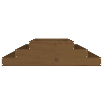 vidaXL Planter Honey Brown 110x110x27 cm Solid Wood Pine