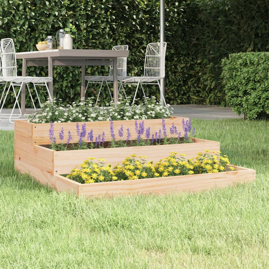 vidaXL Planter 78x78x27 cm Solid Wood Pine