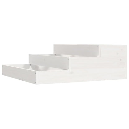 vidaXL Planter White 78x78x27 cm Solid Wood Pine