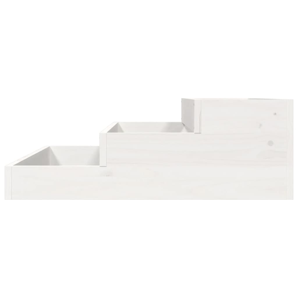 vidaXL Planter White 78x78x27 cm Solid Wood Pine