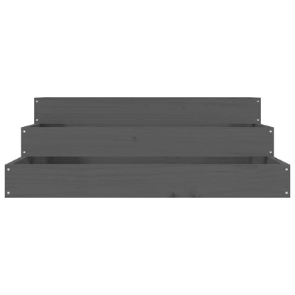vidaXL Planter Grey 78x78x27 cm Solid Wood Pine