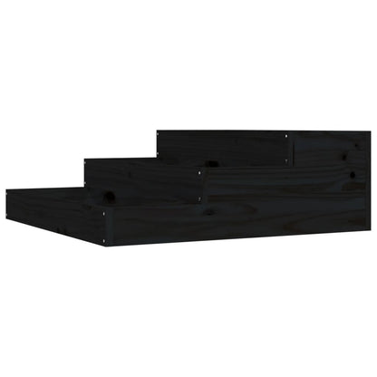 vidaXL Planter Black 78x78x27 cm Solid Wood Pine