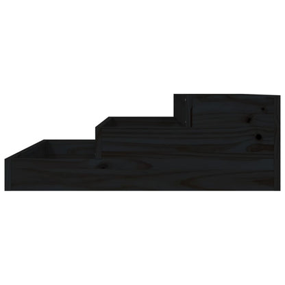 vidaXL Planter Black 78x78x27 cm Solid Wood Pine