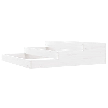 vidaXL Planter White 107x107x27 cm Solid Wood Pine
