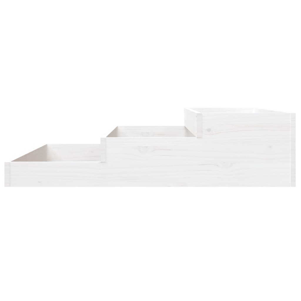 vidaXL Planter White 107x107x27 cm Solid Wood Pine