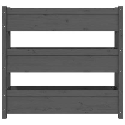 vidaXL Planter Grey 112x25x104.5 cm Solid Wood Pine