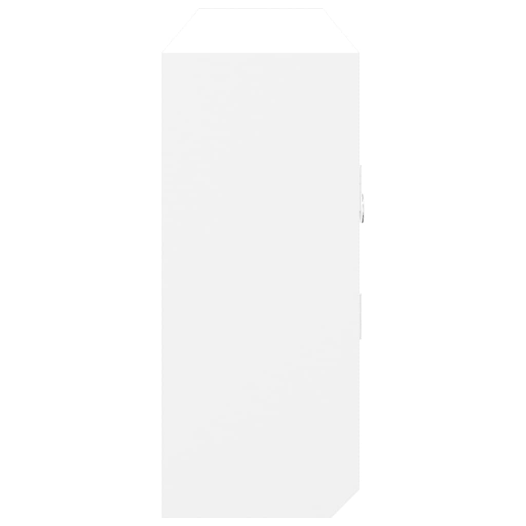 vidaXL Key Cabinet White 40x8.5x20 cm Engineered Wood&Steel