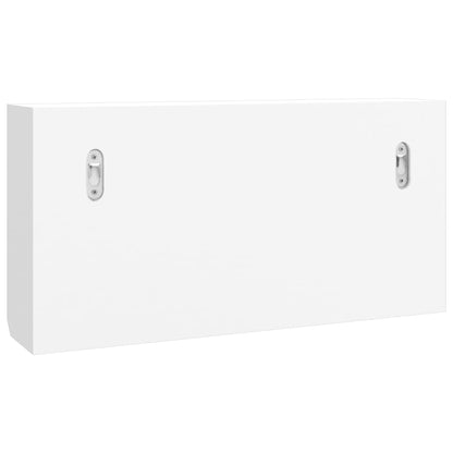 vidaXL Key Cabinet White 40x8.5x20 cm Engineered Wood&Steel