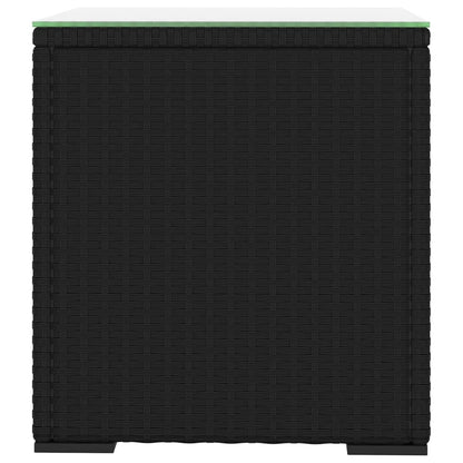 vidaXL Side Table | Black | PE rattan | Compact |  Durable  | Side Table