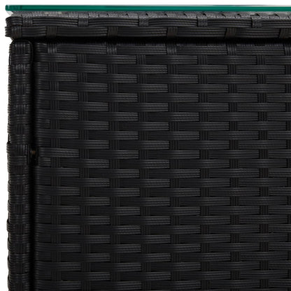 vidaXL Side Table | Black | PE rattan | Compact |  Durable  | Side Table