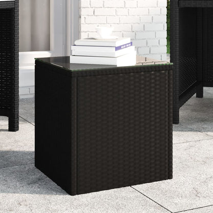 vidaXL Side Table | Black | PE rattan | Compact |  Durable  | Side Table