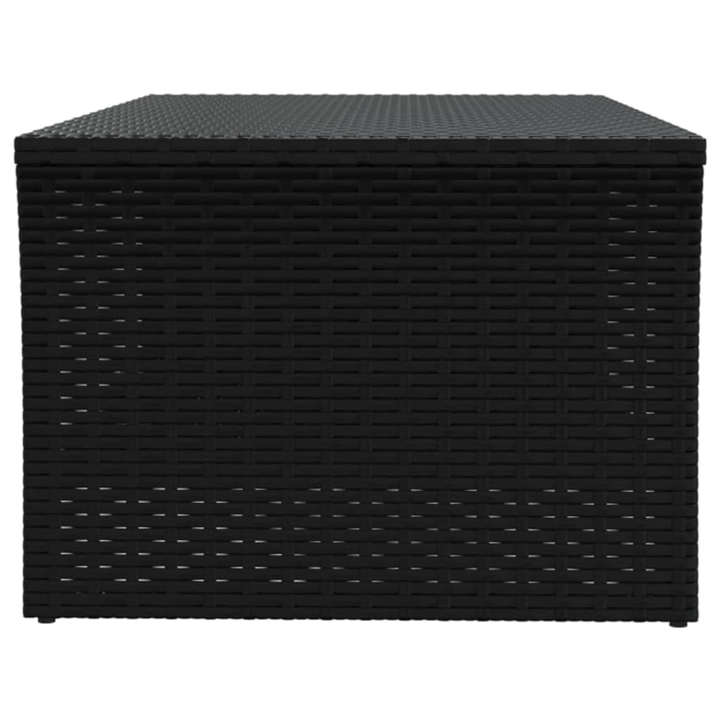 vidaXL Coffee Table | Black | PE rattan, powder-coated steel | 100x50x40 cm