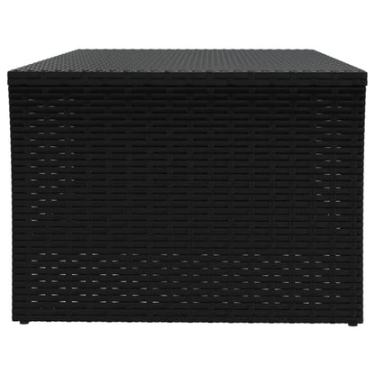 vidaXL Coffee Table | Black | PE rattan, powder-coated steel | 100x50x40 cm