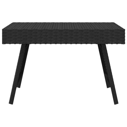 vidaXL Foldable Side Table Black 60x40x38 cm Poly Rattan