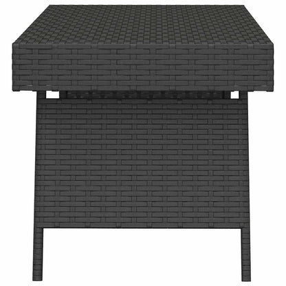 vidaXL Foldable Side Table Black 60x40x38 cm Poly Rattan