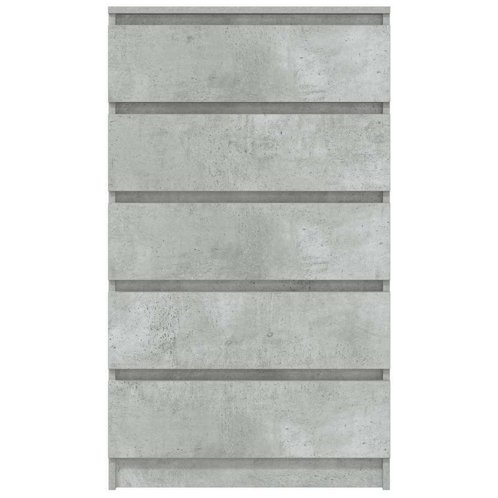 vidaXL Drawer Cabinet Concrete Grey 60x36x103 cm Engineered Wood