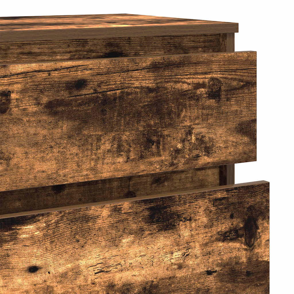 vidaXL Drawer Cabinet Smoked Oak 60x36x103 cm Engineered Wood