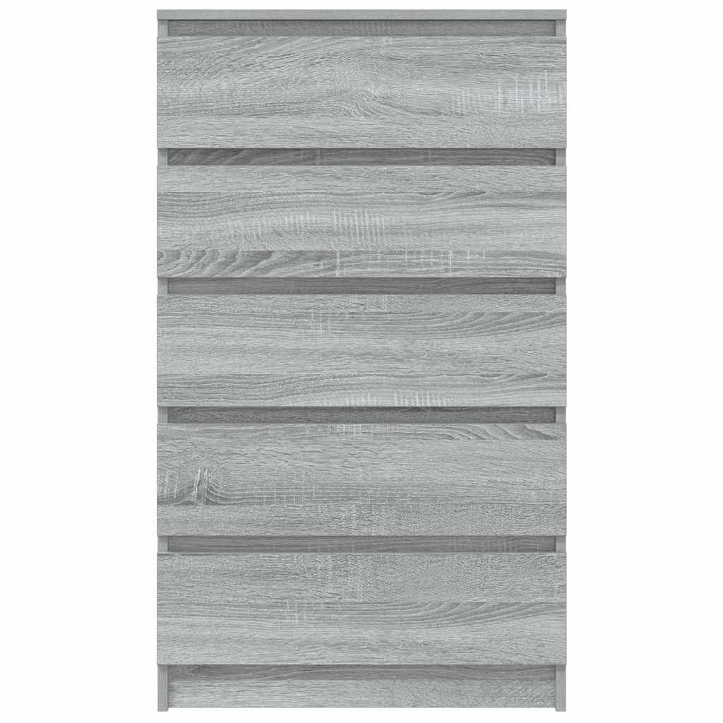 vidaXL Drawer Cabinet Grey Sonoma 60x36x103 cm Engineered Wood