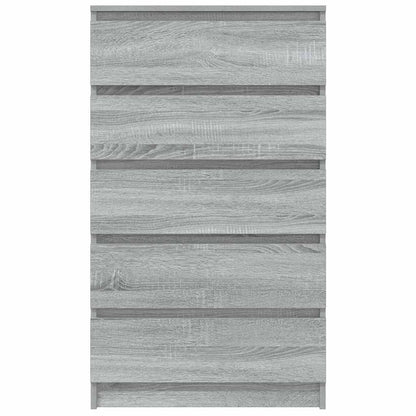 vidaXL Drawer Cabinet Grey Sonoma 60x36x103 cm Engineered Wood