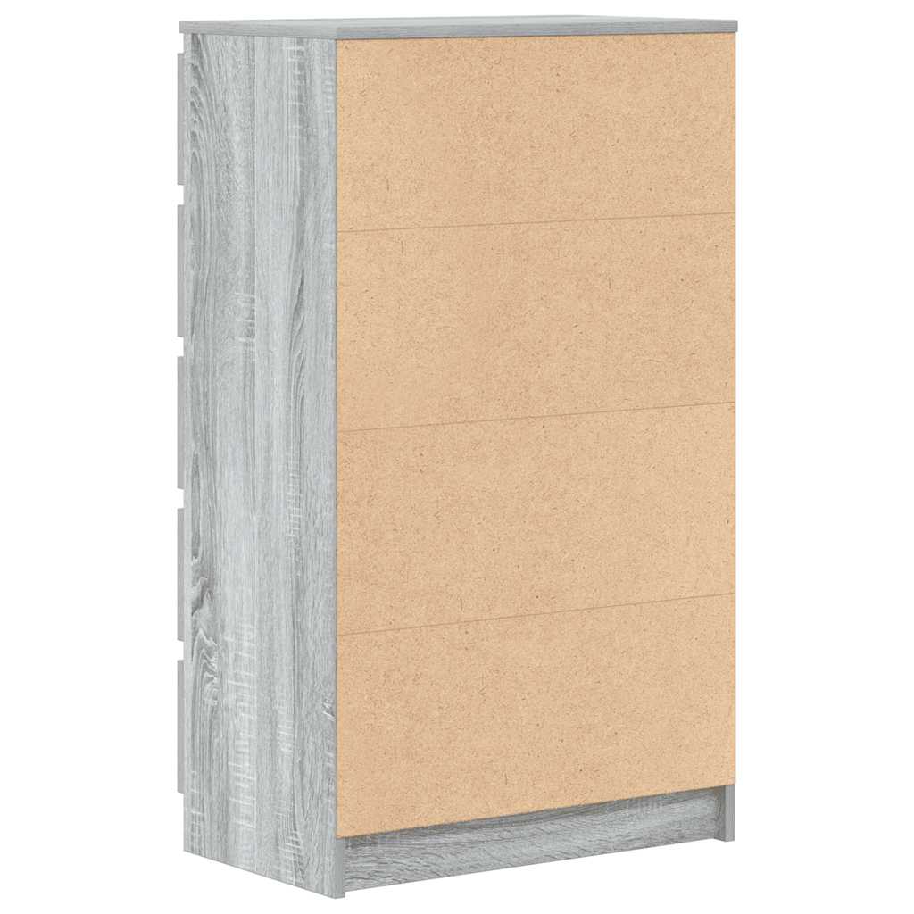 vidaXL Drawer Cabinet Grey Sonoma 60x36x103 cm Engineered Wood