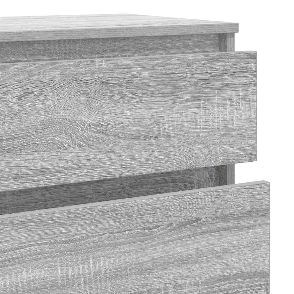vidaXL Drawer Cabinet Grey Sonoma 60x36x103 cm Engineered Wood