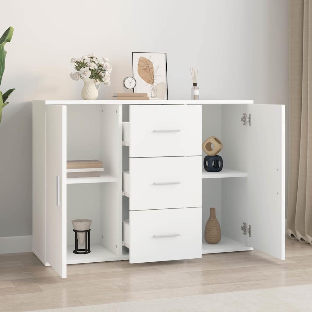 vidaXL Sideboard White 91x29,5x65 cm Engineered Wood