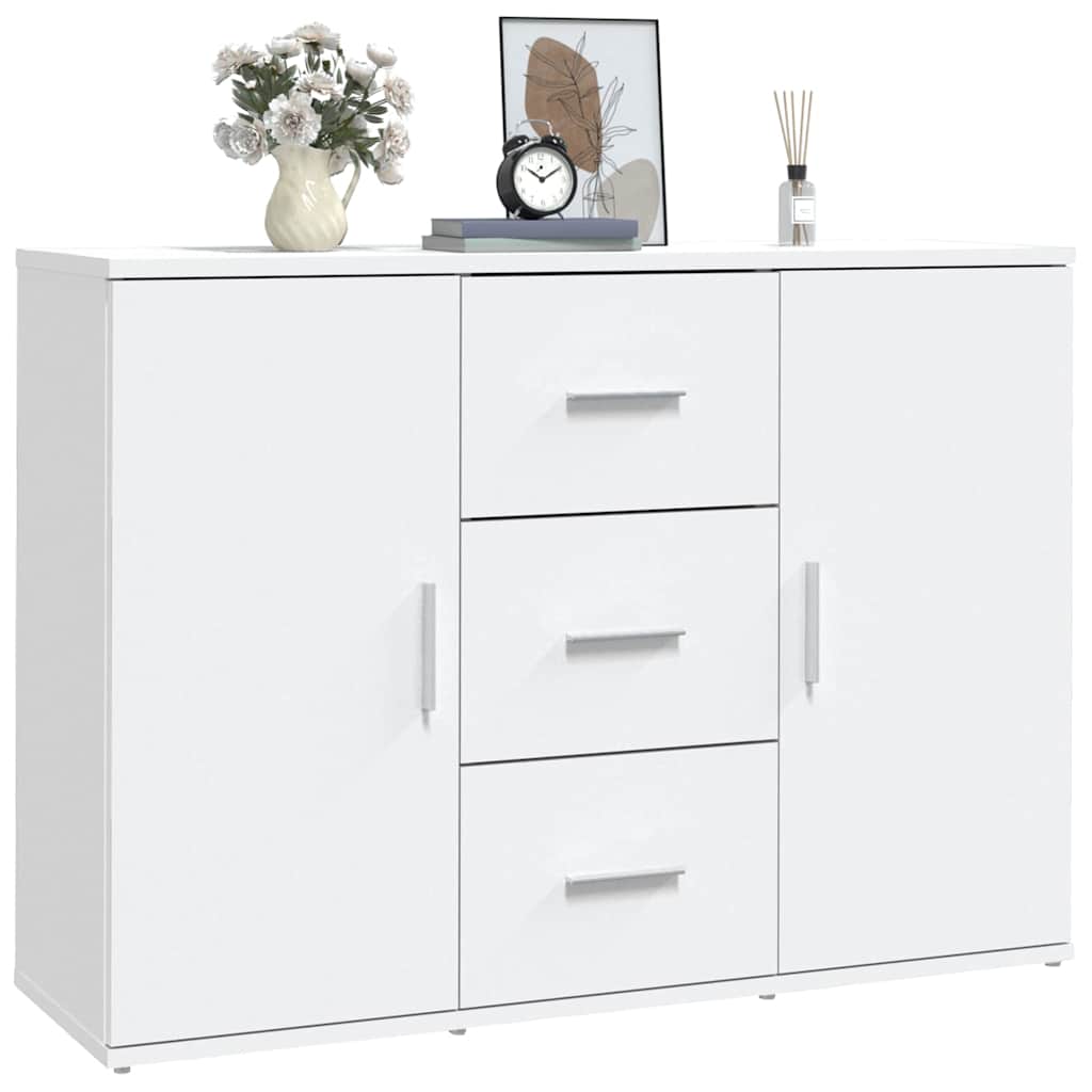 vidaXL Sideboard White 91x29,5x65 cm Engineered Wood