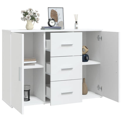 vidaXL Sideboard White 91x29.5x65 cm Engineered Wood