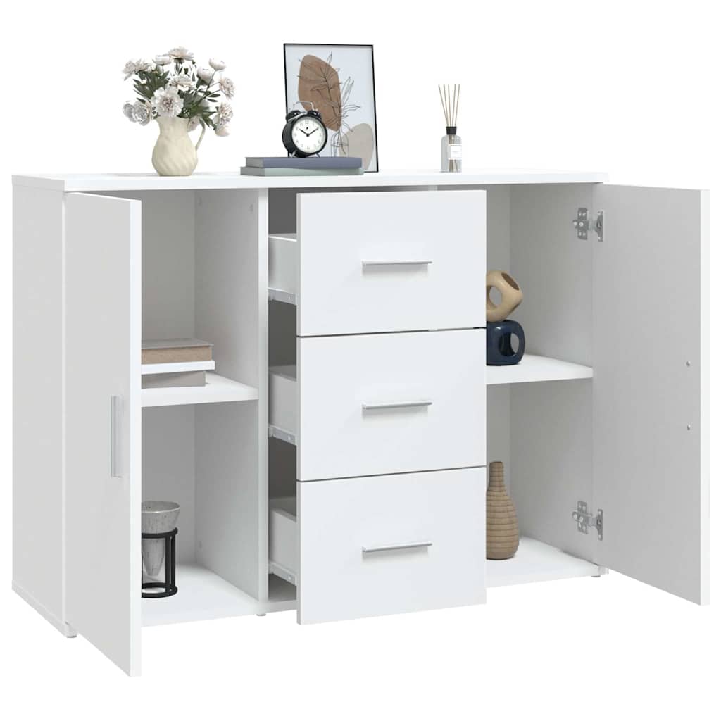 vidaXL Sideboard White 91x29,5x65 cm Engineered Wood
